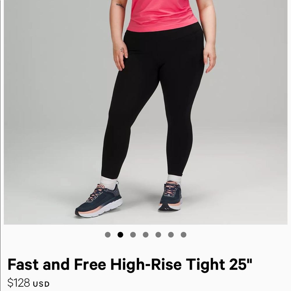 fast and free high rise lululemon leggings size 4